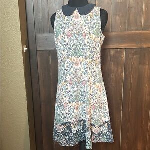 LC Lauren Conrad Floral Dress with Black Accents